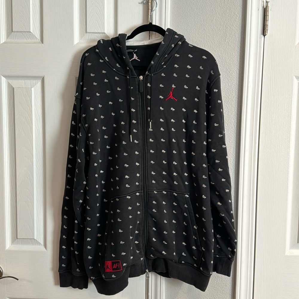 Vintage Air Jordan AF-1 History zip up Jacket 100% cotton Large